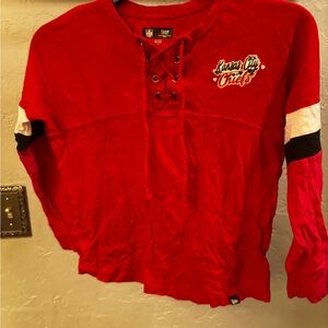 NFL Kansas City Chiefs Girls Red Long Sleeve Tee